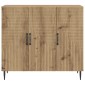 vidaXL Πλαϊνό γραφείο Artisan Δρυς 89 x 34,5 x 80 εκ