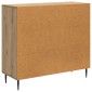 vidaXL Πλαϊνό γραφείο Artisan Δρυς 89 x 34,5 x 80 εκ