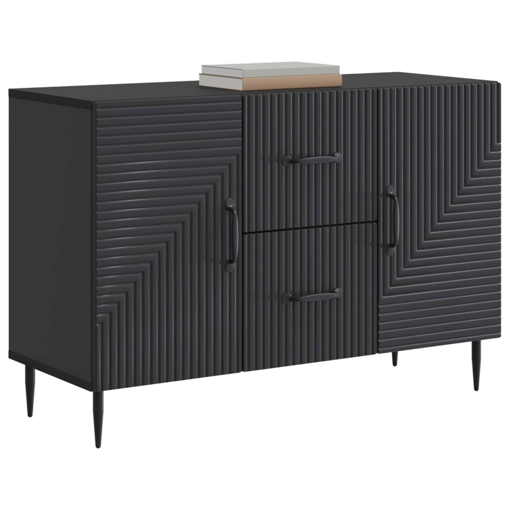 vidaXL Πλαϊνό γραφείο Μαύρο 89 x 34,5 x 60 εκ. Επεξεργασμένο Ξύλο
