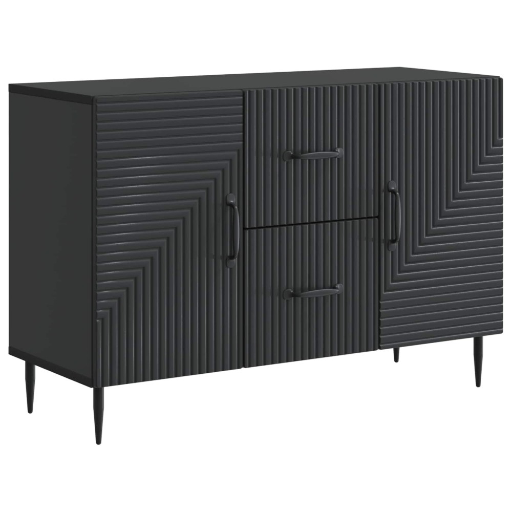 vidaXL Πλαϊνό γραφείο Μαύρο 89 x 34,5 x 60 εκ. Επεξεργασμένο Ξύλο