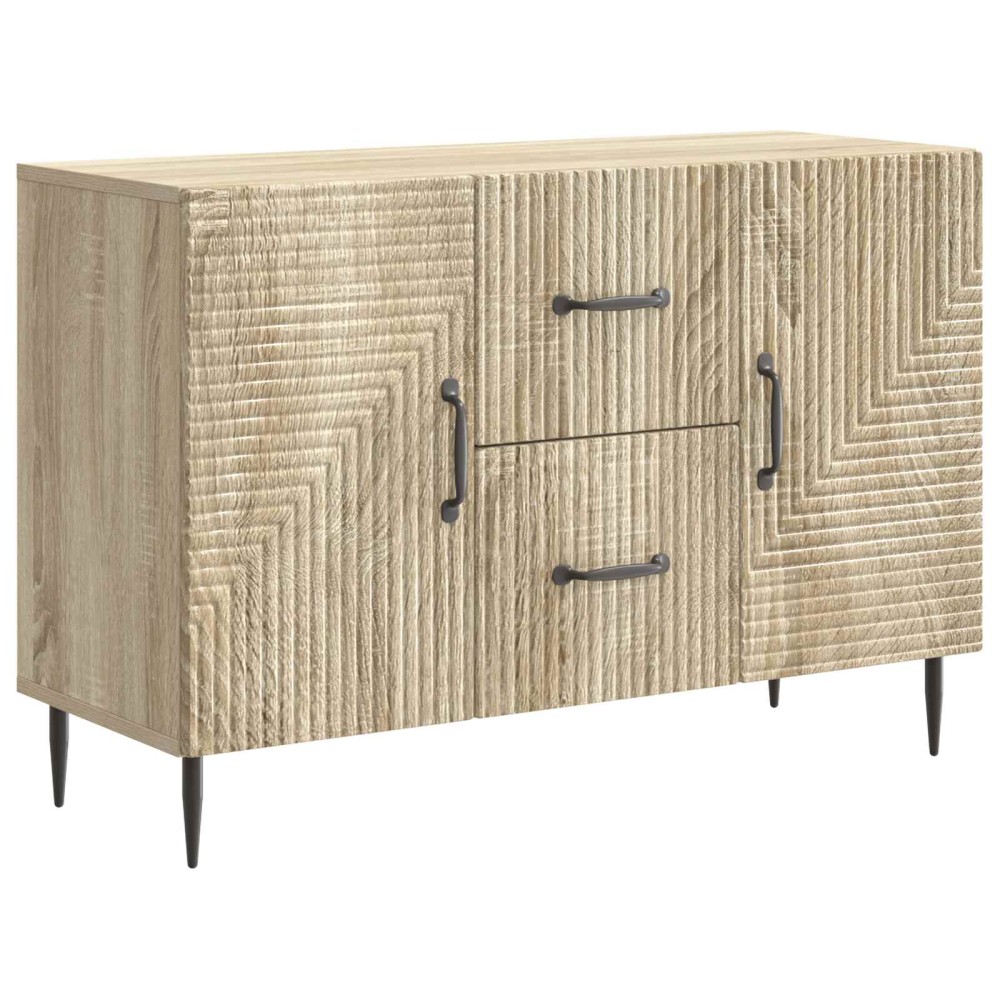 vidaXL Πλαϊνό γραφείο με συρτάρι Sonoma Δρυς 89 x 34,5 x 60 εκ.