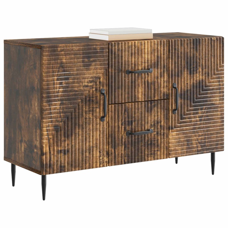 vidaXL Πλαϊνό γραφείο Καπνισμένο Ξύλο Δρυός 89 x 34,5 x 60 εκ.