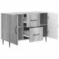 vidaXL Πλαϊνό γραφείο με συρτάρι Γκρι Sonoma 89 x 34,5 x 60 εκ.