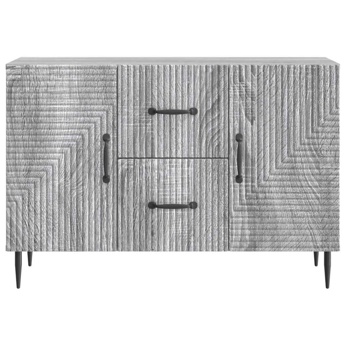 vidaXL Πλαϊνό γραφείο με συρτάρι Γκρι Sonoma 89 x 34,5 x 60 εκ.