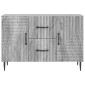 vidaXL Πλαϊνό γραφείο με συρτάρι Γκρι Sonoma 89 x 34,5 x 60 εκ.