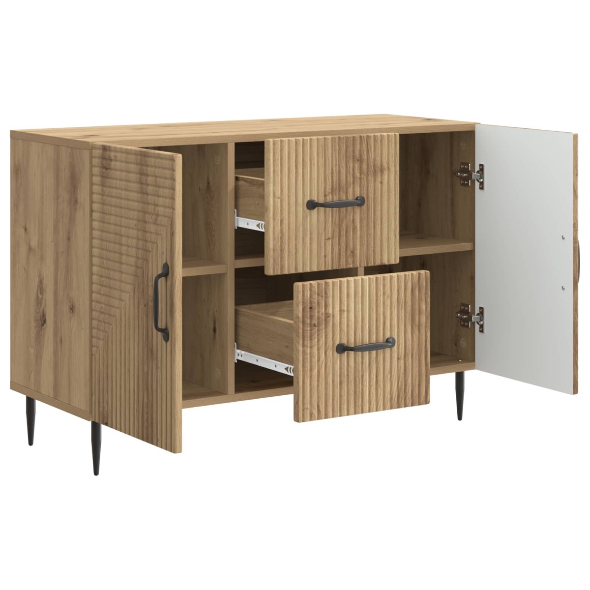 vidaXL Πλαϊνό γραφείο Artisan Δρυς 89 x 34,5 x 60 εκ.