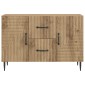 vidaXL Πλαϊνό γραφείο Artisan Δρυς 89 x 34,5 x 60 εκ.