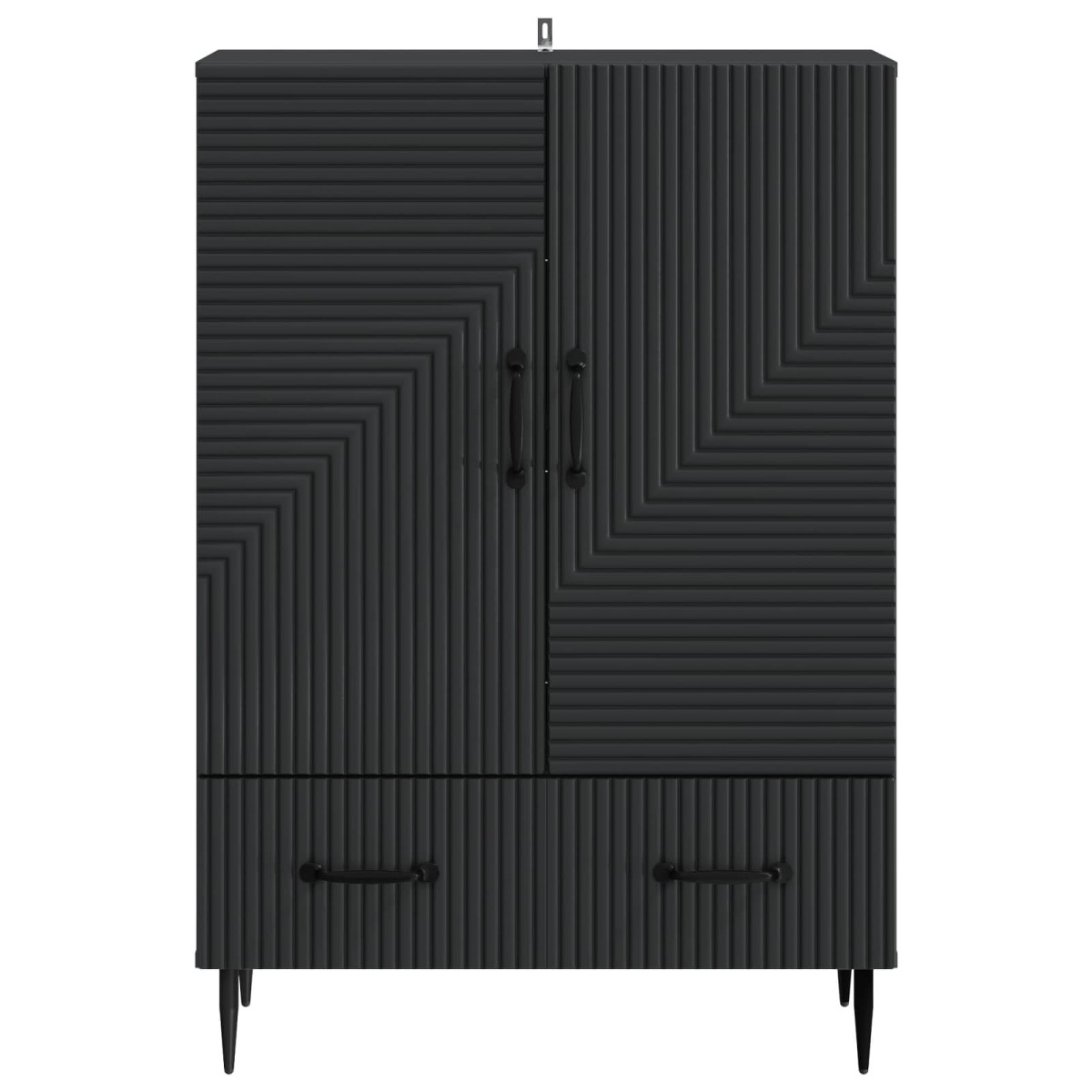 vidaXL Πλαϊνό γραφείο Μαύρο 66 x 34,5 x 95 εκ. Επεξεργασμένο Ξύλο