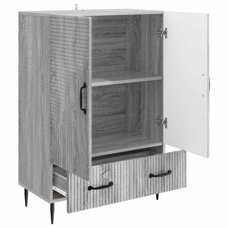 vidaXL Πλαϊνό γραφείο με συρτάρι Γκρι Sonoma 66 x 34,5 x 95 εκ.