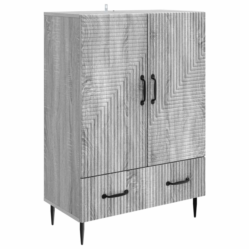 vidaXL Πλαϊνό γραφείο με συρτάρι Γκρι Sonoma 66 x 34,5 x 95 εκ.