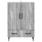 vidaXL Πλαϊνό γραφείο με συρτάρι Γκρι Sonoma 66 x 34,5 x 95 εκ.