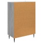 vidaXL Πλαϊνό γραφείο με συρτάρι Γκρι Sonoma 66 x 34,5 x 95 εκ.