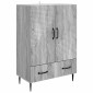 vidaXL Πλαϊνό γραφείο με συρτάρι Γκρι Sonoma 66 x 34,5 x 95 εκ.