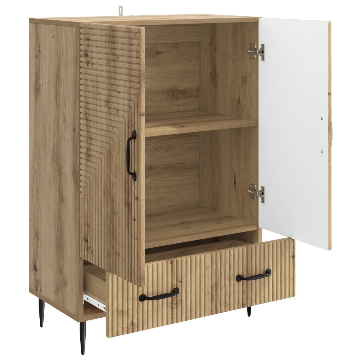 vidaXL Πλαϊνό γραφείο Artisan Δρυς 66 x 34,5 x 95 εκ.