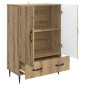 vidaXL Πλαϊνό γραφείο Artisan Δρυς 66 x 34,5 x 95 εκ.