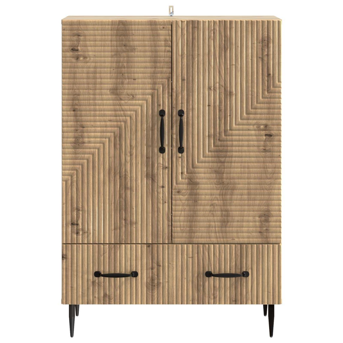 vidaXL Πλαϊνό γραφείο Artisan Δρυς 66 x 34,5 x 95 εκ.
