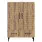 vidaXL Πλαϊνό γραφείο Artisan Δρυς 66 x 34,5 x 95 εκ.