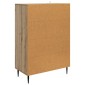 vidaXL Πλαϊνό γραφείο Artisan Δρυς 66 x 34,5 x 95 εκ.