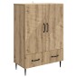 vidaXL Πλαϊνό γραφείο Artisan Δρυς 66 x 34,5 x 95 εκ.