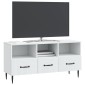 vidaXL Ντουλάπι TV Λευκό 102 x 34,5 x 50 εκ. Επεξεργασμένο Ξύλο