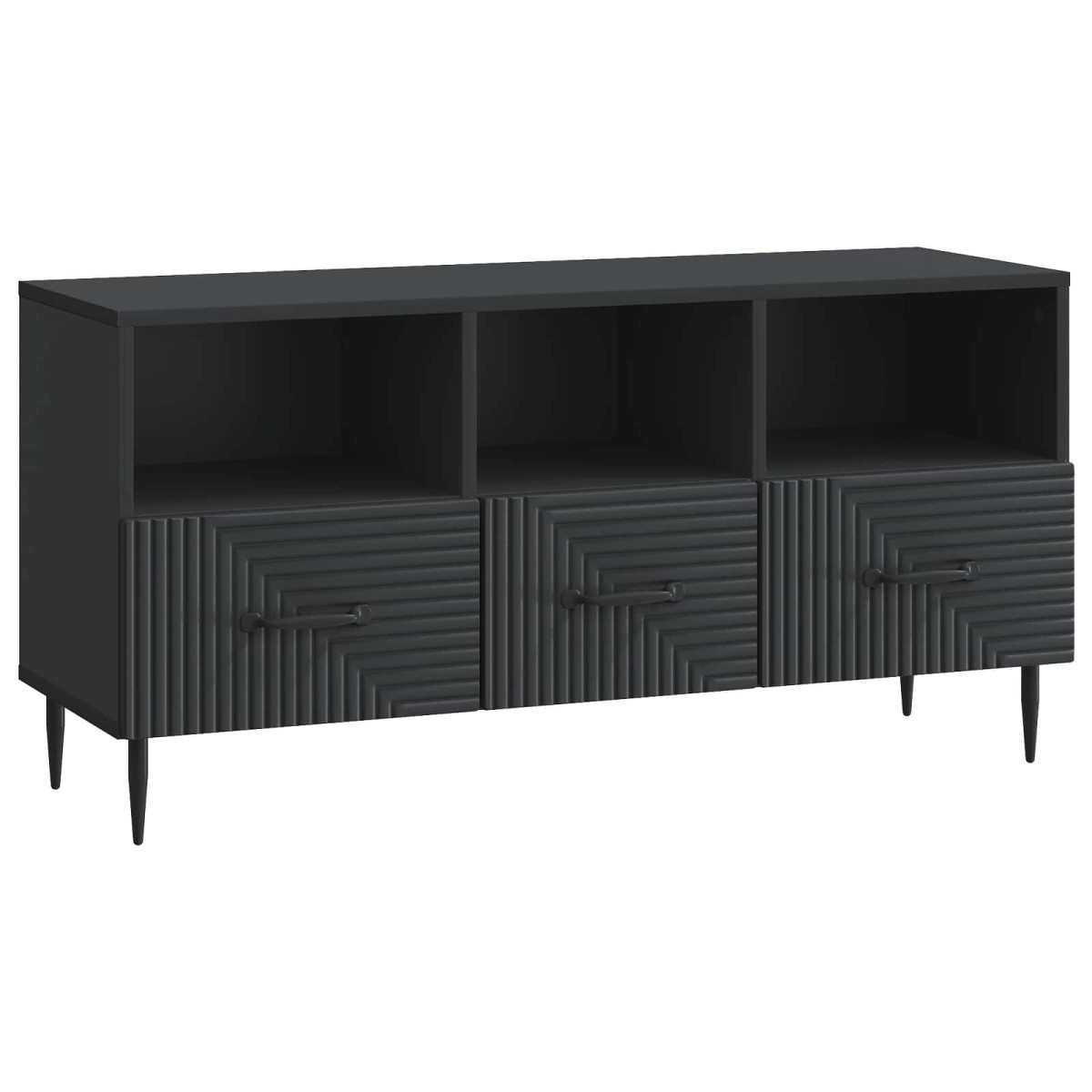 vidaXL Ντουλάπι TV Μαύρο 102 x 34,5 x 50 εκ. Επεξεργασμένο Ξύλο