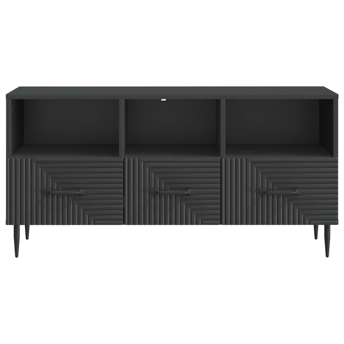 vidaXL Ντουλάπι TV Μαύρο 102 x 34,5 x 50 εκ. Επεξεργασμένο Ξύλο