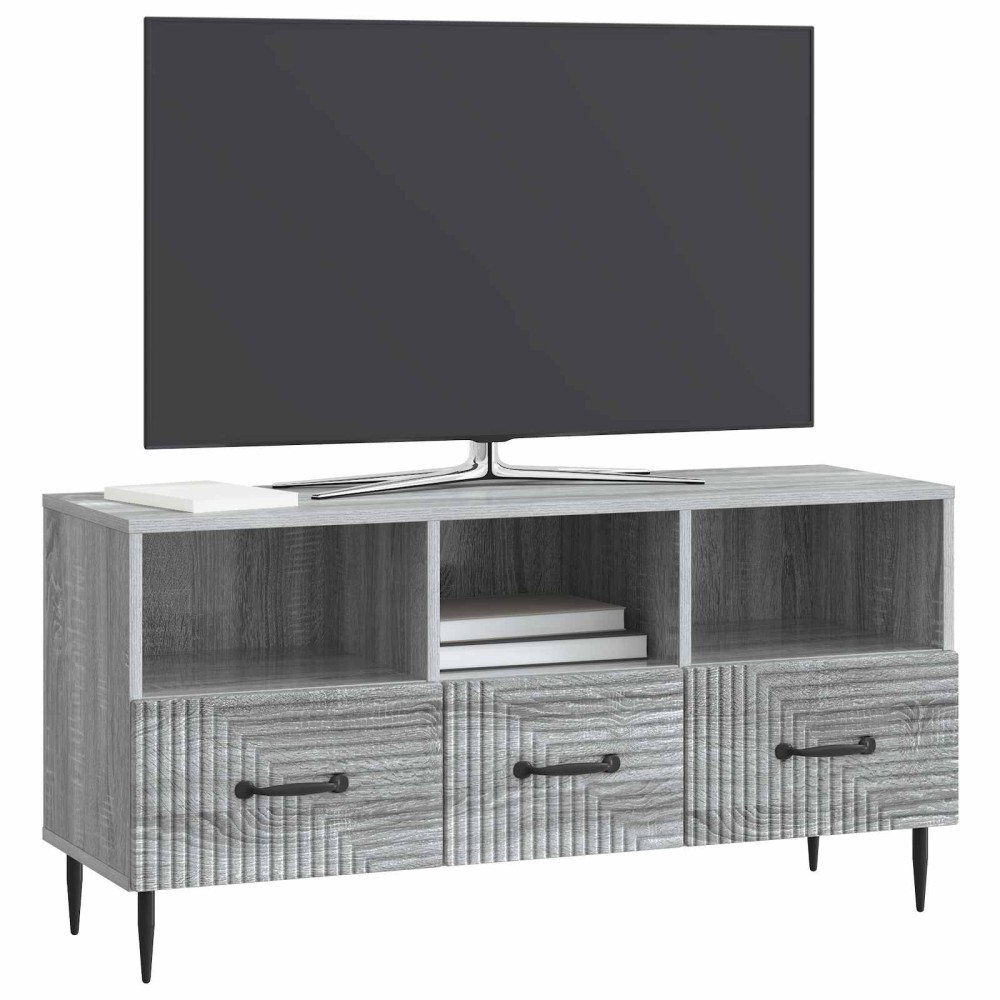 vidaXL Ντουλάπι TV Γκρι Sonoma 102 x 34,5 x 50 εκ. Επεξεργασμένο Ξύλο