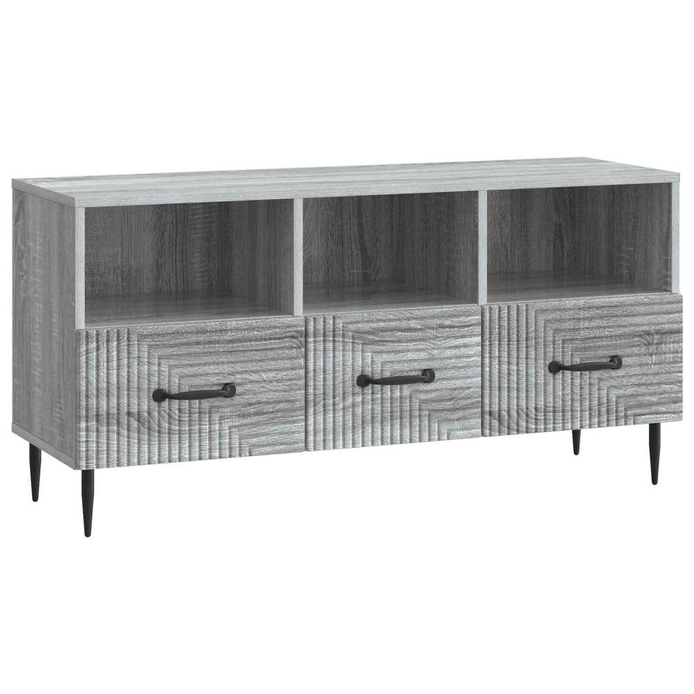 vidaXL Ντουλάπι TV Γκρι Sonoma 102 x 34,5 x 50 εκ. Επεξεργασμένο Ξύλο