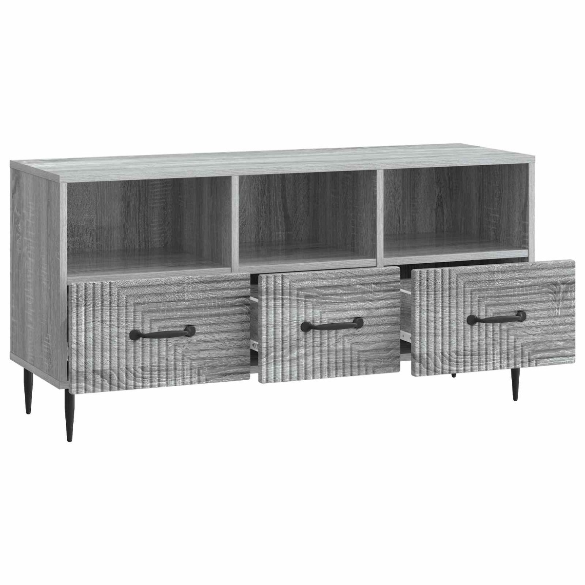 vidaXL Ντουλάπι TV Γκρι Sonoma 102 x 34,5 x 50 εκ. Επεξεργασμένο Ξύλο
