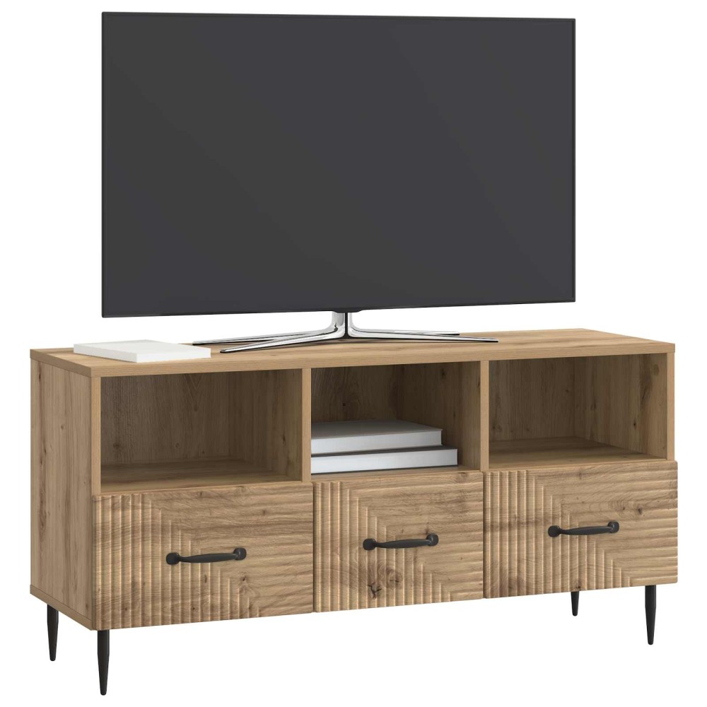 vidaXL Ντουλάπι TV 102 x 34,5 x 50 εκ. Artisan Δρυς Επεξεργασμένο Ξύλο