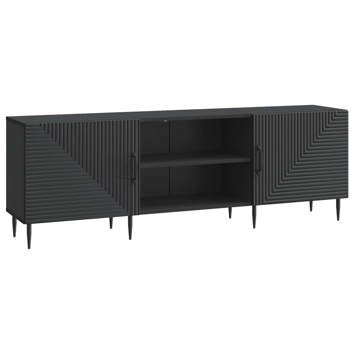 vidaXL Ντουλάπι TV Μαύρο 150 x 31 x 50 εκ. Επεξεργασμένο Ξύλο