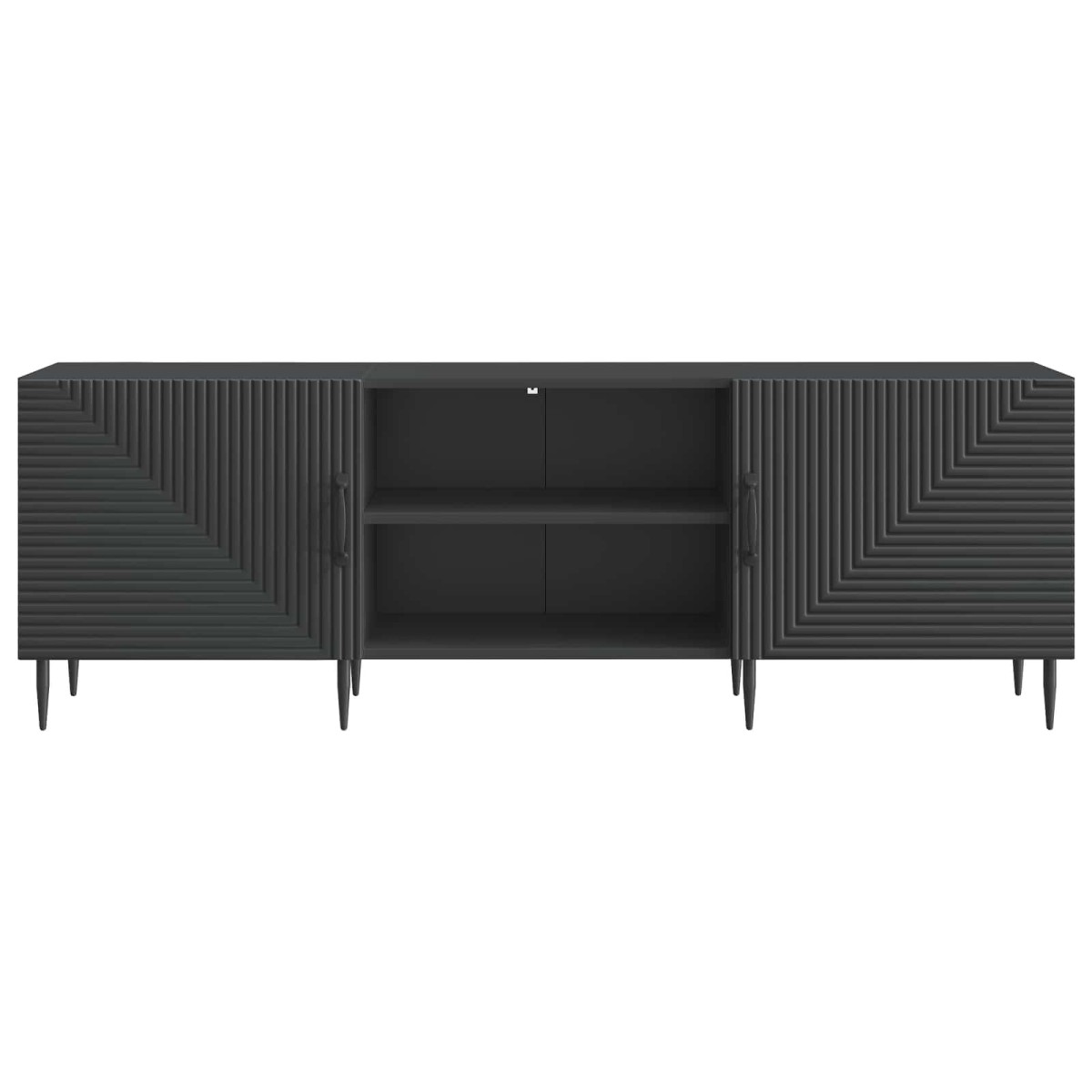 vidaXL Ντουλάπι TV Μαύρο 150 x 31 x 50 εκ. Επεξεργασμένο Ξύλο