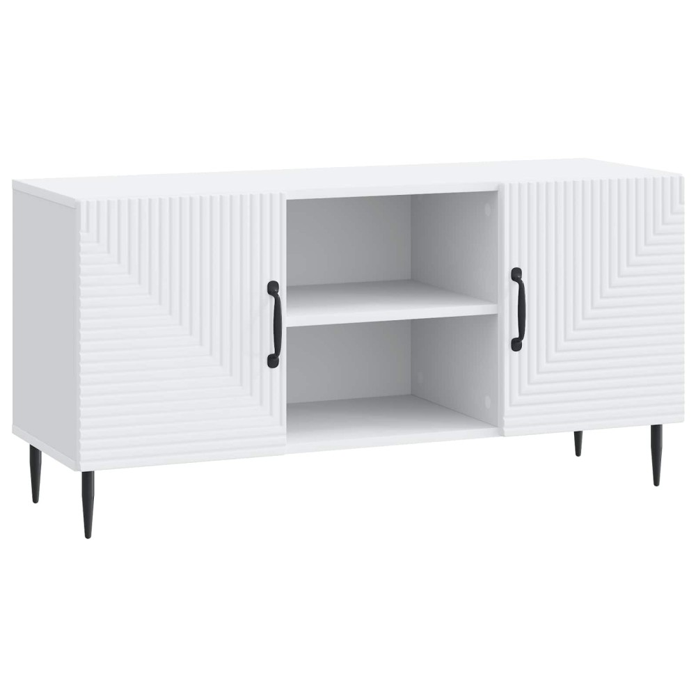 vidaXL Ντουλάπι TV Λευκό 102 x 34,5 x 50 εκ. Επεξεργασμένο Ξύλο