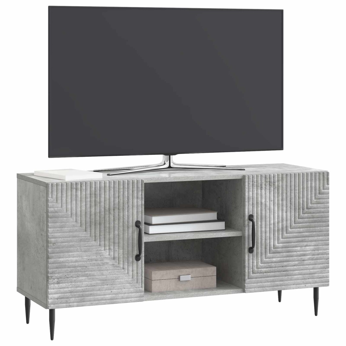 vidaXL Ντουλάπι TV Γκρι Σκυροδέματος 102 x 34,5 x 50 εκ.