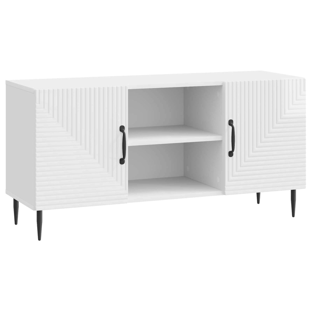vidaXL Ντουλάπι TV Γυαλιστερό Λευκό 102 x 34,5 x 50 εκ.