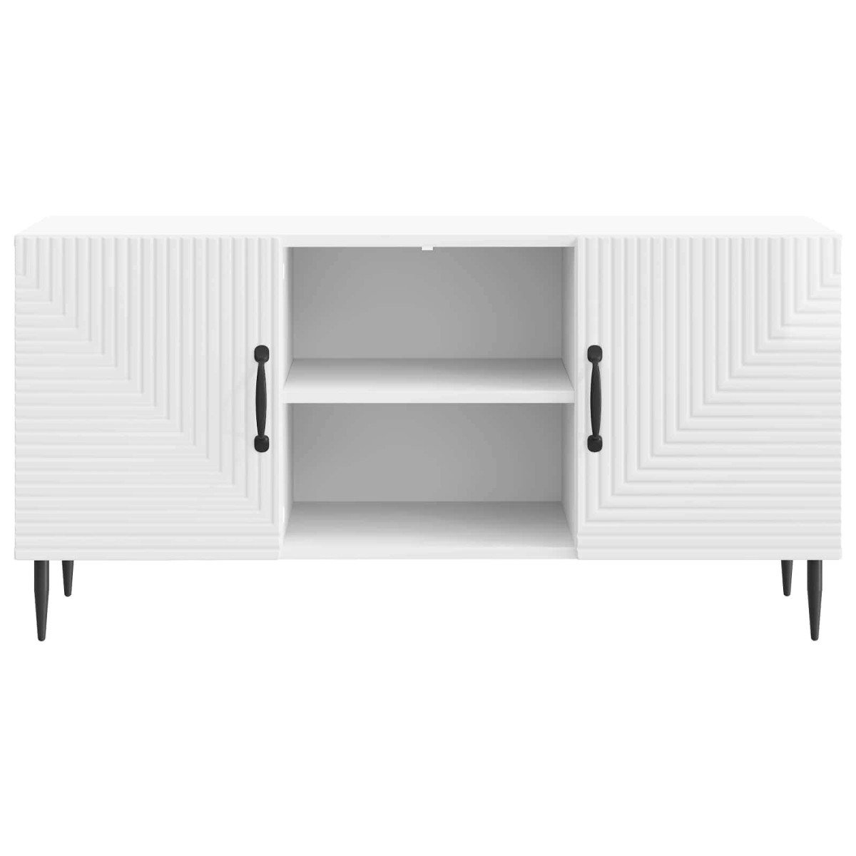 vidaXL Ντουλάπι TV Γυαλιστερό Λευκό 102 x 34,5 x 50 εκ.
