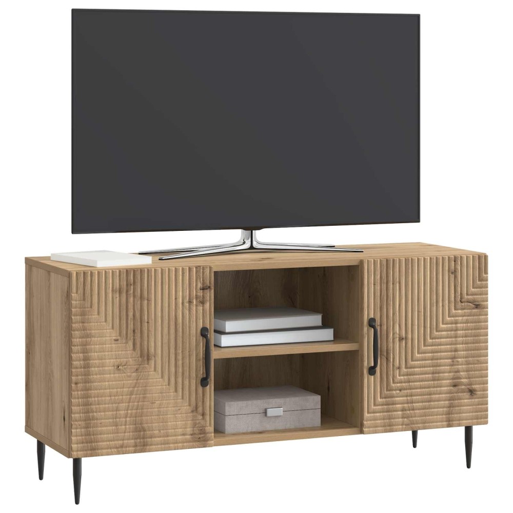 vidaXL Ντουλάπι TV 102 x 34,5 x 50 εκ. Artisan Δρυς Επεξεργασμένο Ξύλο