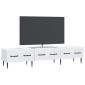vidaXL Ντουλάπι TV Λευκό 147 x 34,5 x 30 εκ Επεξεργασμένο Ξύλο