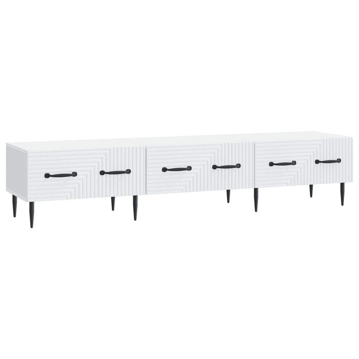 vidaXL Ντουλάπι TV Λευκό 147 x 34,5 x 30 εκ Επεξεργασμένο Ξύλο