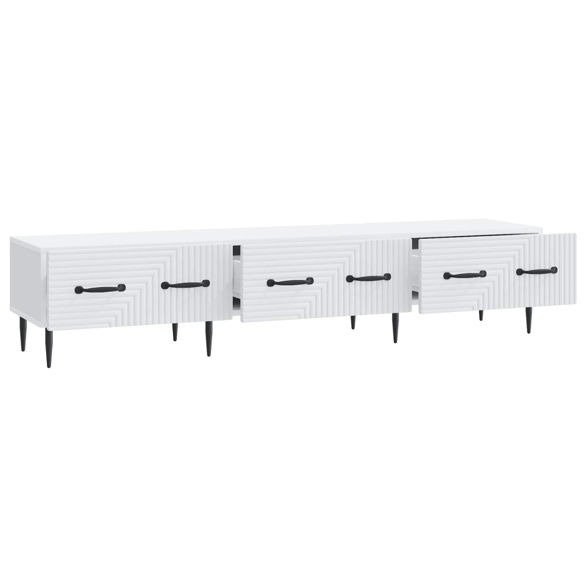 vidaXL Ντουλάπι TV Λευκό 147 x 34,5 x 30 εκ Επεξεργασμένο Ξύλο