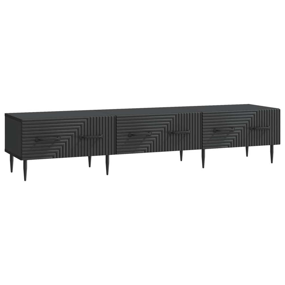 vidaXL Ντουλάπι TV Μαύρο 147 x 34,5 x 30 εκ Επεξεργασμένο Ξύλο