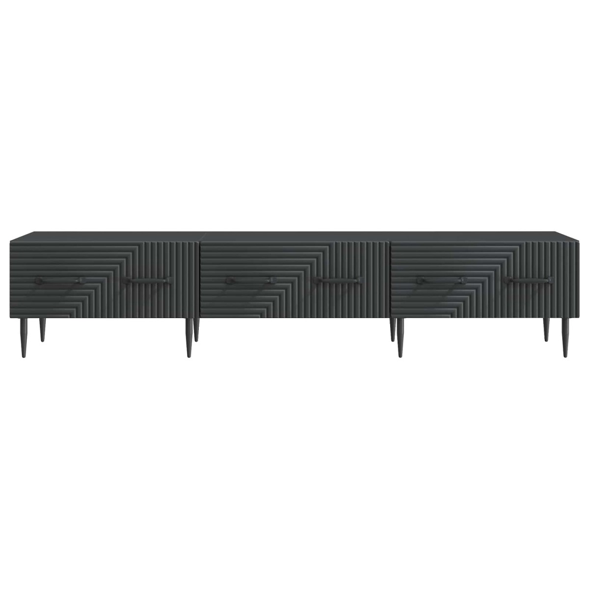 vidaXL Ντουλάπι TV Μαύρο 147 x 34,5 x 30 εκ Επεξεργασμένο Ξύλο