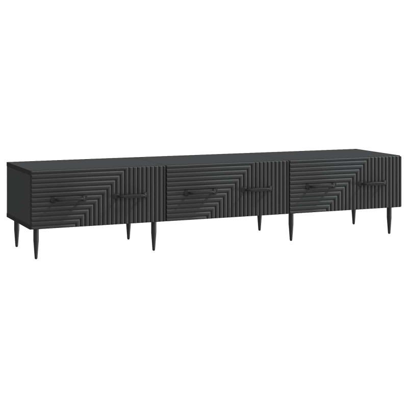 vidaXL Ντουλάπι TV Μαύρο 147 x 34,5 x 30 εκ Επεξεργασμένο Ξύλο