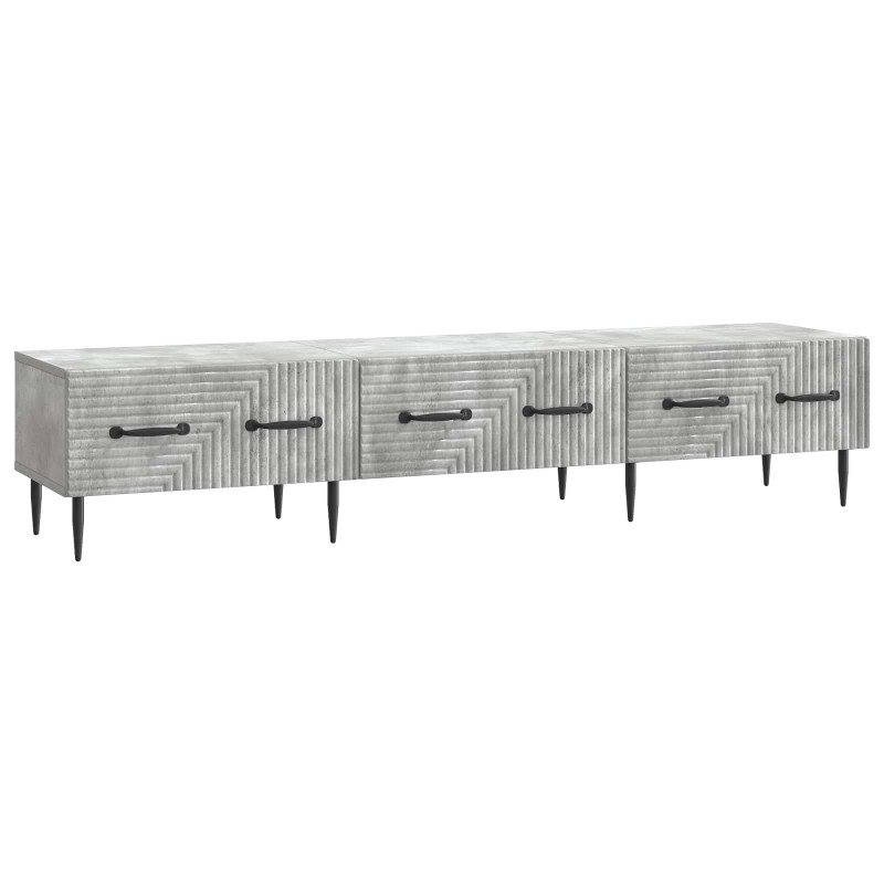 vidaXL Ντουλάπι TV με συρτάρι Γκρι Σκυροδέματος 147 x 34,5 x 30 εκ
