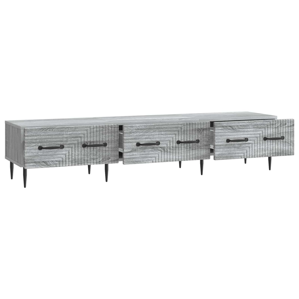 vidaXL Ντουλάπι TV Γκρι Sonoma 147 x 34,5 x 30 εκ Επεξεργασμένο Ξύλο