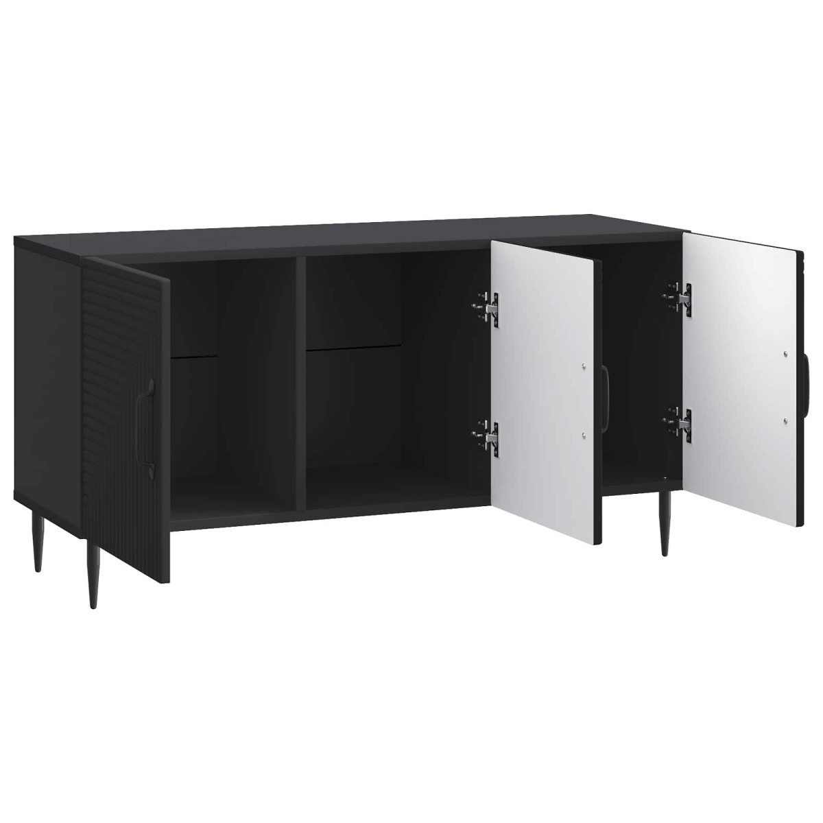 vidaXL Ντουλάπι TV Μαύρο 99 x 34,5 x 50 εκ. Επεξεργασμένο Ξύλο