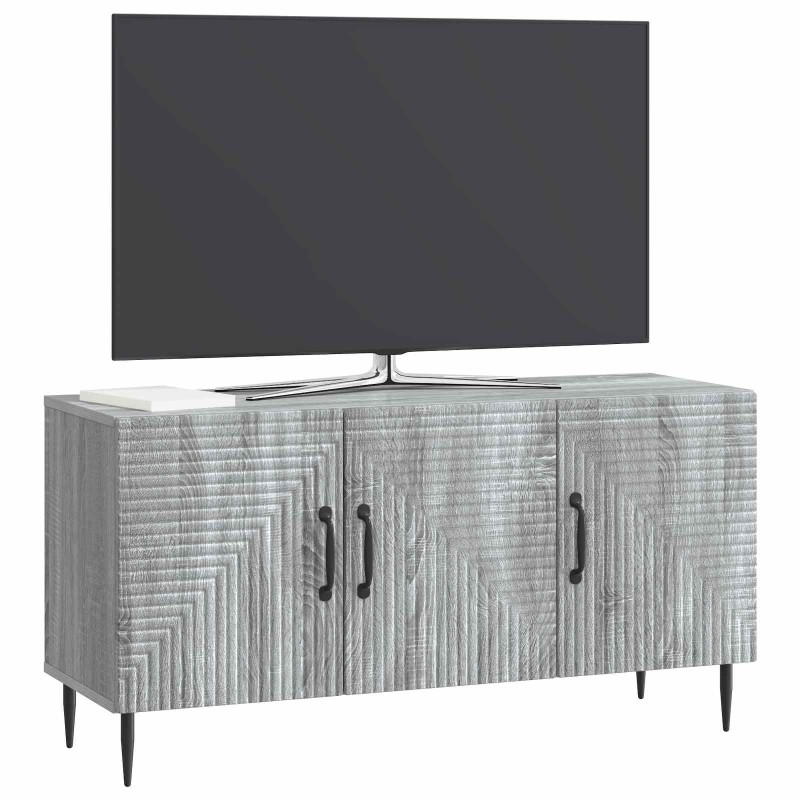 vidaXL Ντουλάπι TV Γκρι Sonoma 99 x 34,5 x 50 εκ. Επεξεργασμένο Ξύλο