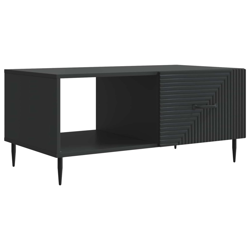 vidaXL Τραπεζάκι σαλονιού Μαύρο 90 x 50 x 40 cm Επεξεργασμένο Ξύλο