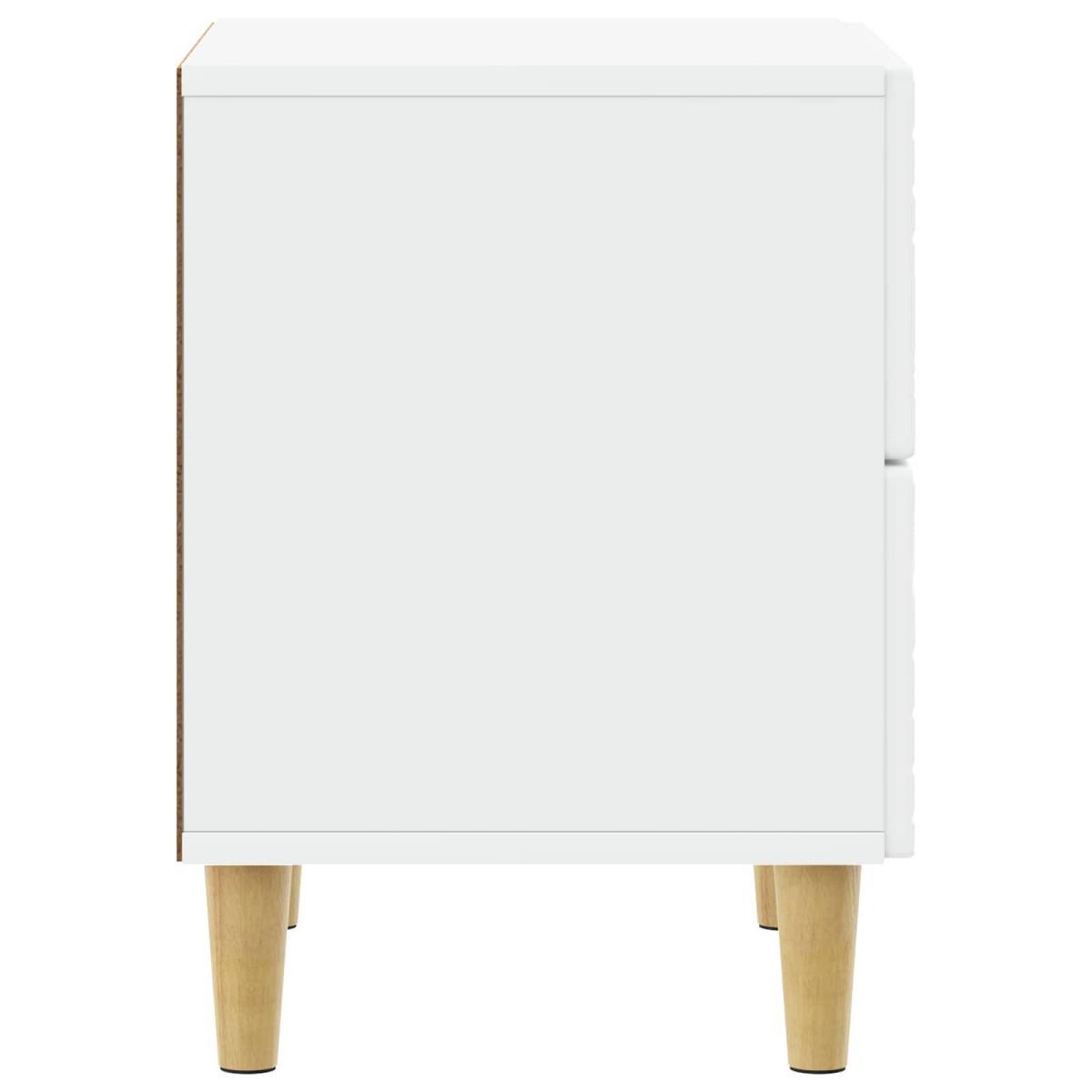 vidaXL Κομοδίνο Λευκό 43 x 34,5 x 48 εκ Επεξεργασμένο Ξύλο