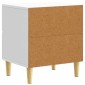 vidaXL Κομοδίνο Λευκό 43 x 34,5 x 48 εκ Επεξεργασμένο Ξύλο